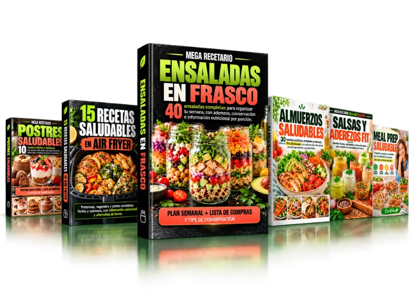 Mega Pack de siete libros digitales de recetas saludables EcoVida