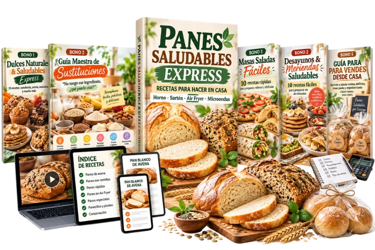 Panes Saludables Express con sus seis bonos digitales