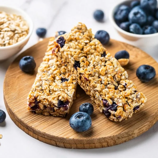 Barras de avena y arándanos para salud y equilibrio