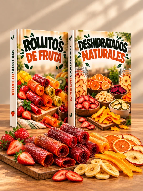 Pack de Rollitos de Fruta y Deshidratados Naturales acompañado de preparaciones caseras